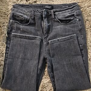 Judy Blue Black Capris with Distressed Look